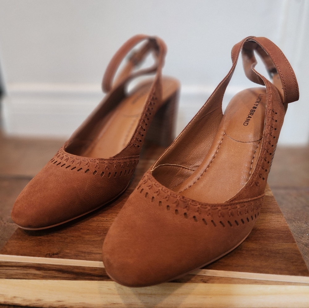 Luckybrand Women's Brown Chunky Heels Size 9M